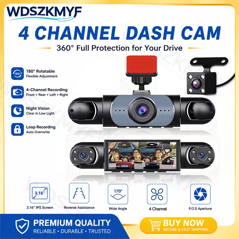Panoramic Dash Cam 360 - 360 ° كاميرا داش كام بانورامية