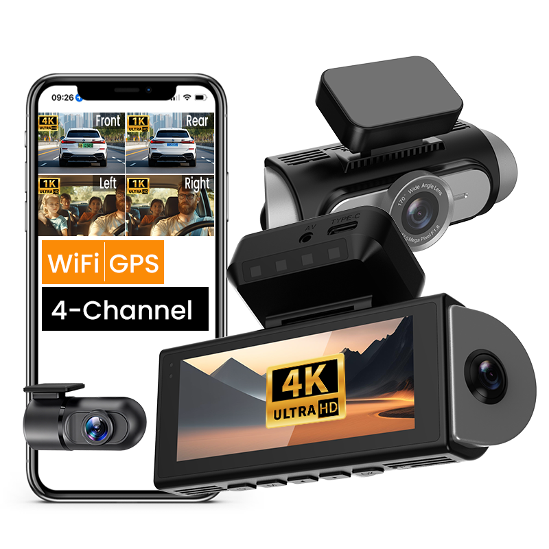 Panoramic Dash Cam 360 - كاميرا سيارة واي فاي مع نظام