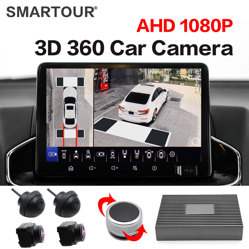 Panoramic Dash Cam 360 - كاميرا سيارة SMARTOUR بدقة 1080P مع