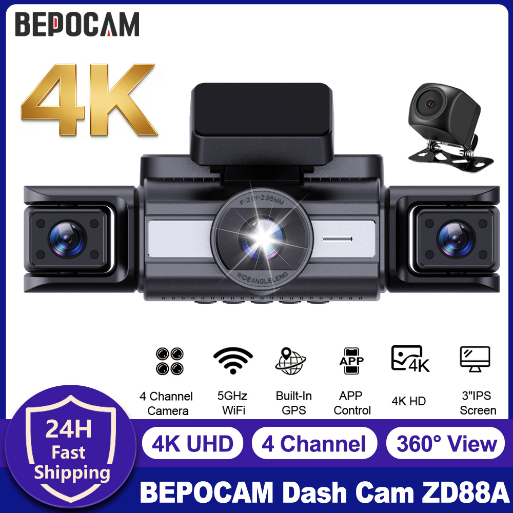 كاميرا لوحة القيادة BEPOCAM رب - مراجعة Panoramic Dash Cam 360 وسعره