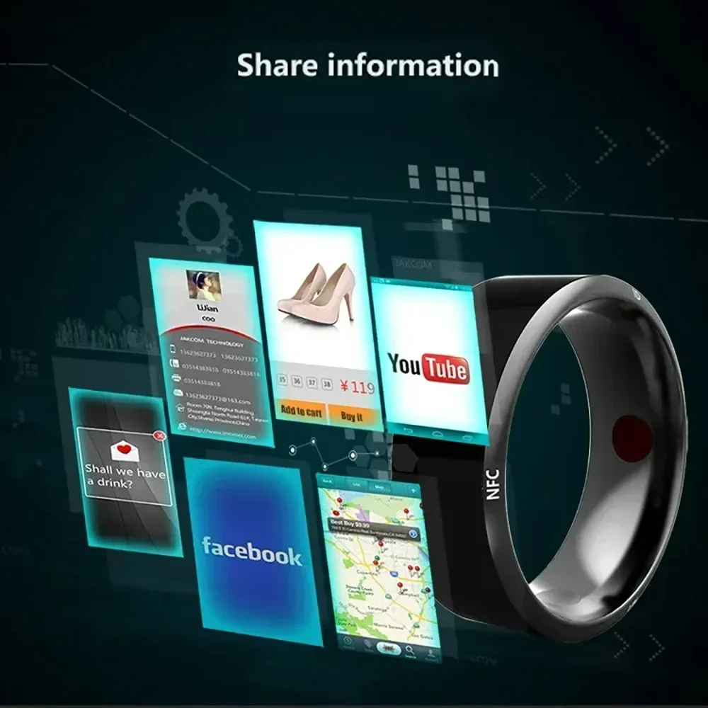 موضة NFC التحكم الذكية حلقة جد - مراجعة Nfc Tag Programmable وسعره