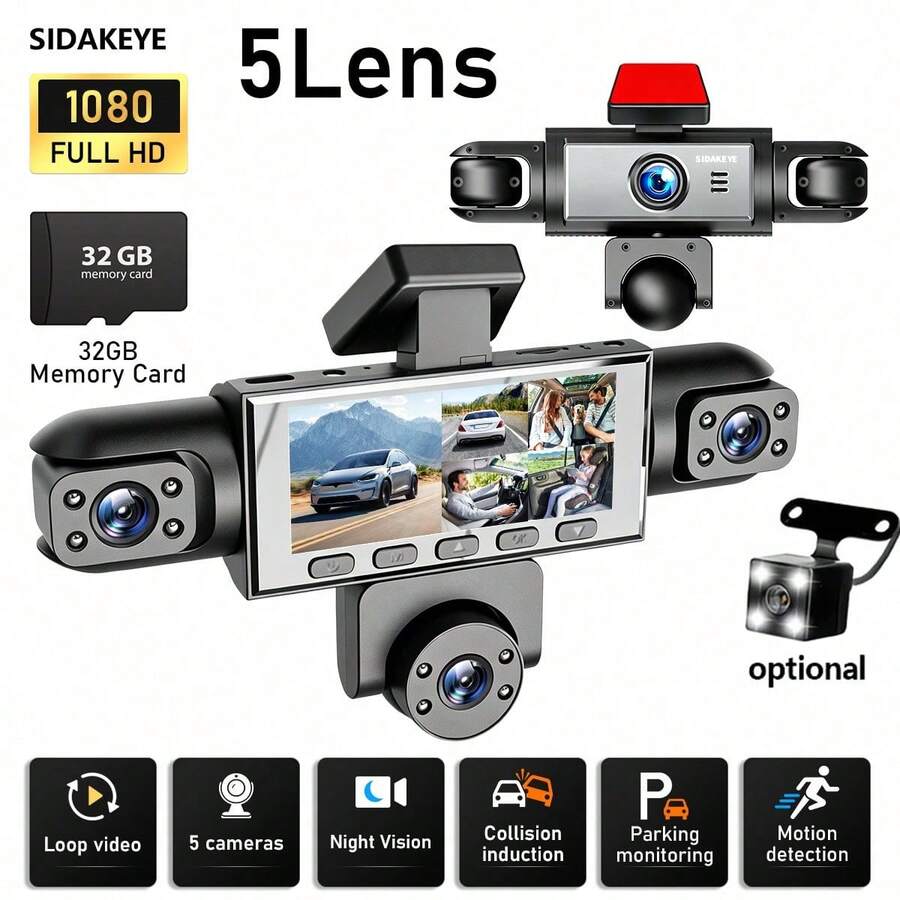 سكاي وورث سيدياكاي 360 °   كام - مراجعة Panoramic Dash Cam 360 وسعره