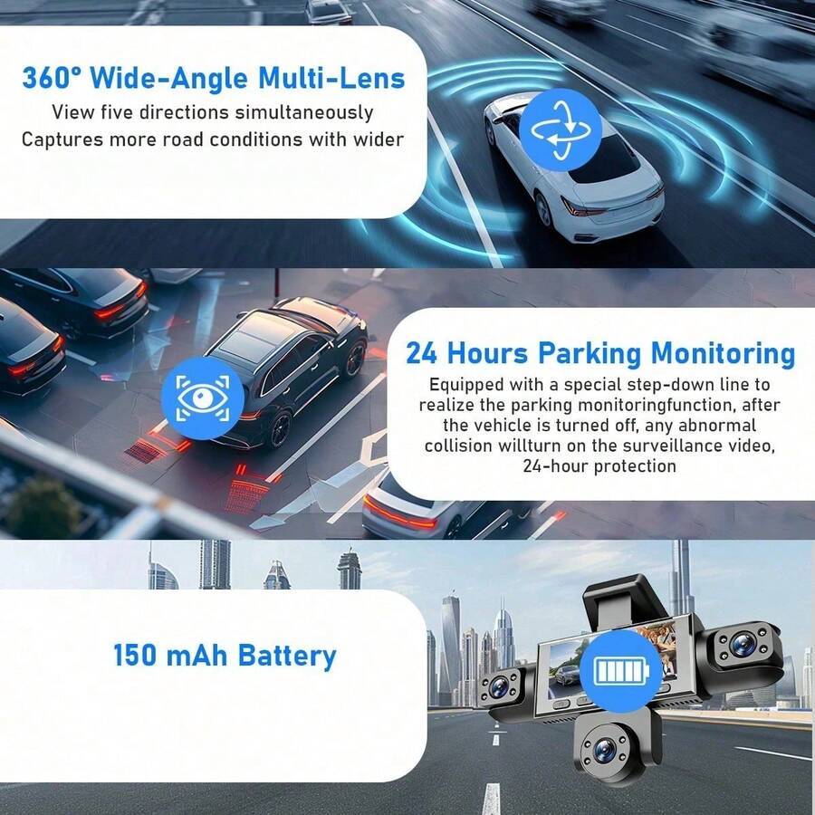 سكاي وورث سيدياكاي 360 °   كام - مراجعة Panoramic Dash Cam 360 وسعره