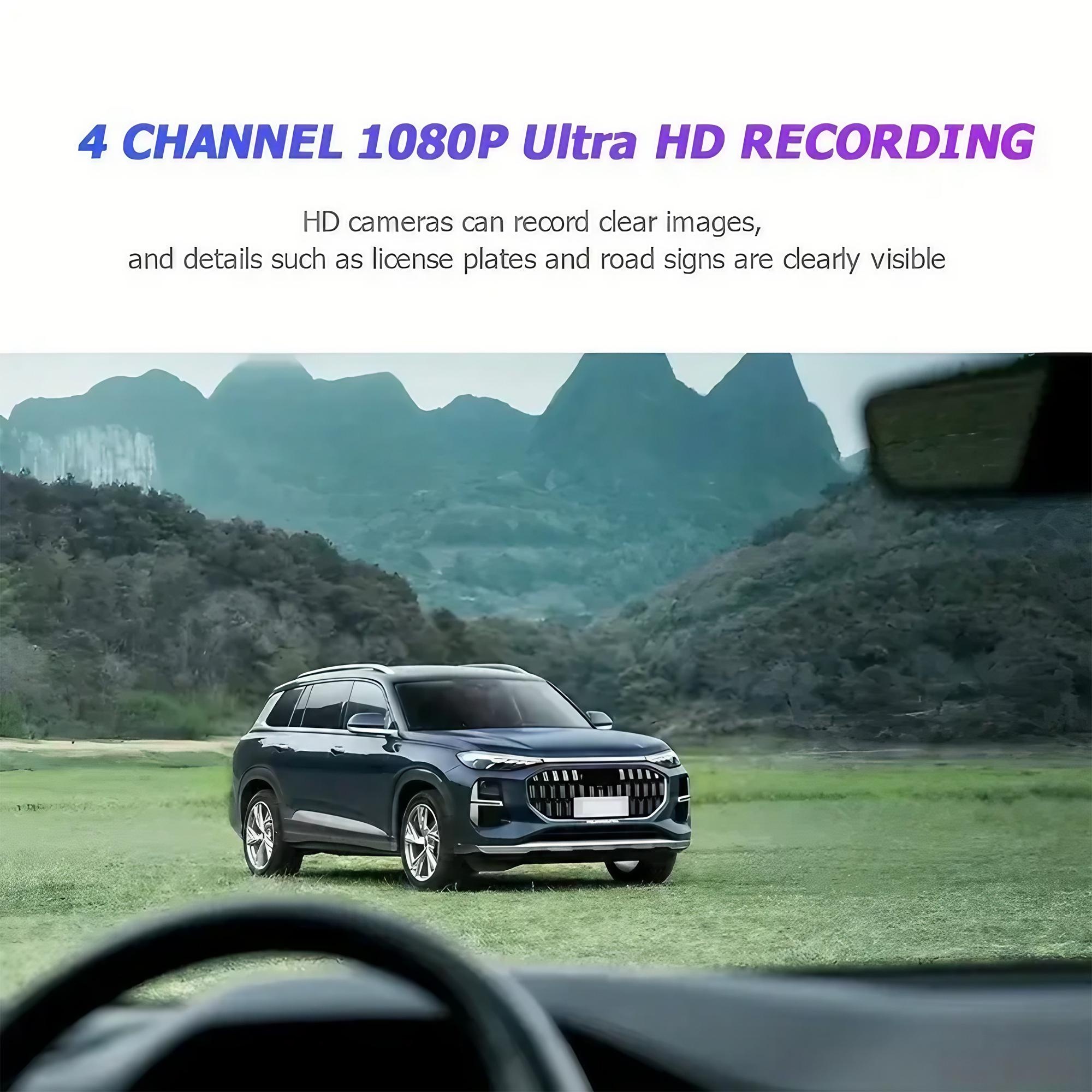 كاميرا لوحة القيادة بـ 4 عدسات - مراجعة Panoramic Dash Cam 360 وسعره