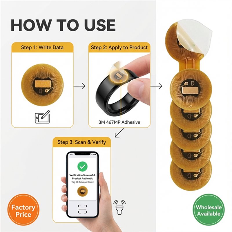 ملصق NFC من BAAE بقطر 6 مم، NX - مراجعة Nfc Tag Programmable وسعره