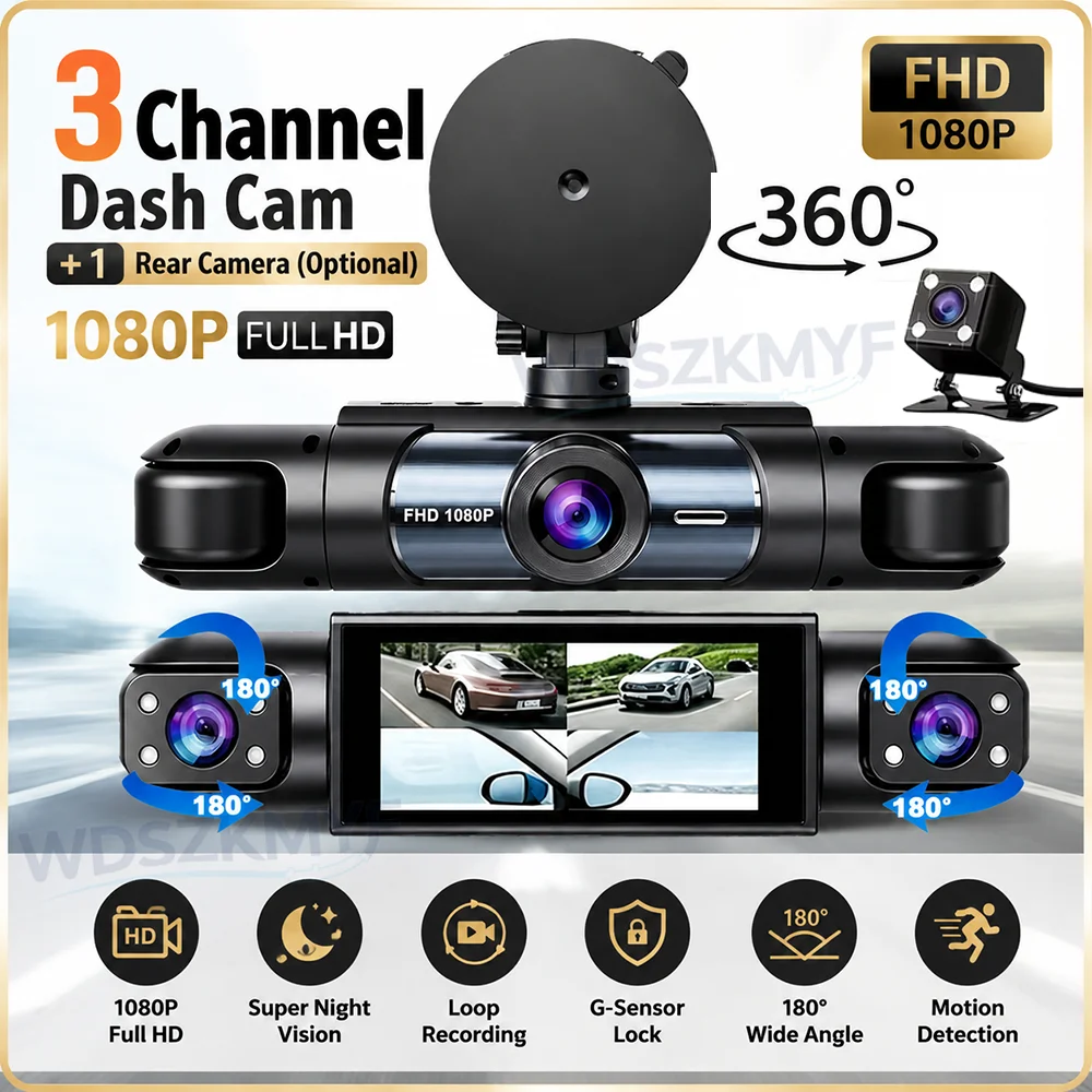 دقة عالية 1080 بكسل 3/4H 360 ° - مراجعة Panoramic Dash Cam 360 وسعره